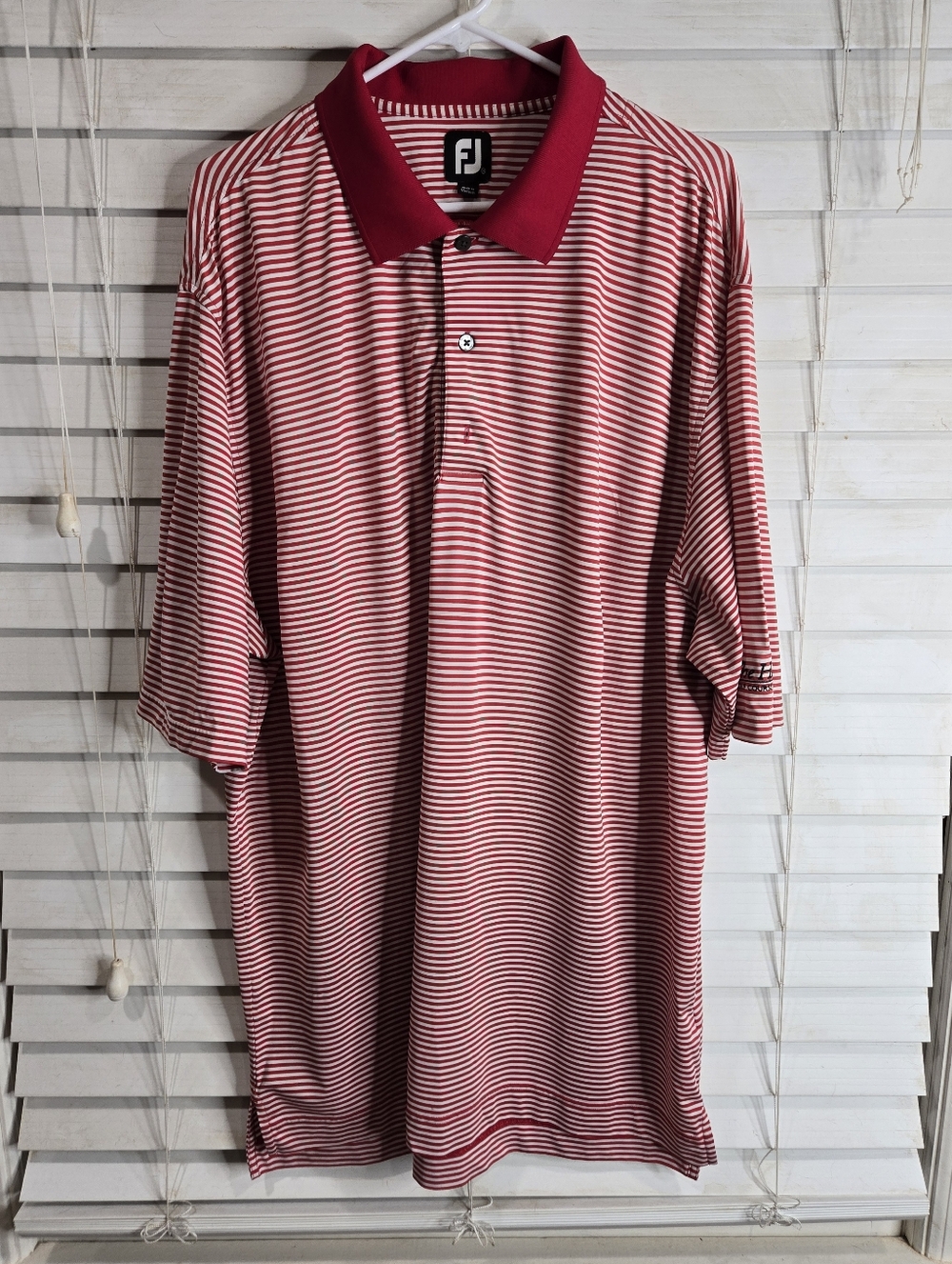 Footjoy XXL polo Red and White Stripes Mens Golf
